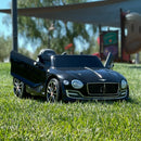 Licensed Bentley Style Kids Electric Ride-On Car Toy with LED and Remote Control in Black Magic Cars 2