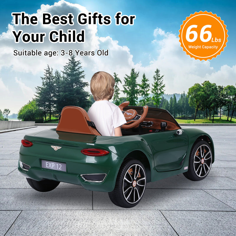 12V Licensed Bentley-Style Electric Ride-On Car for Kids with Remote Control Magic Cars 28