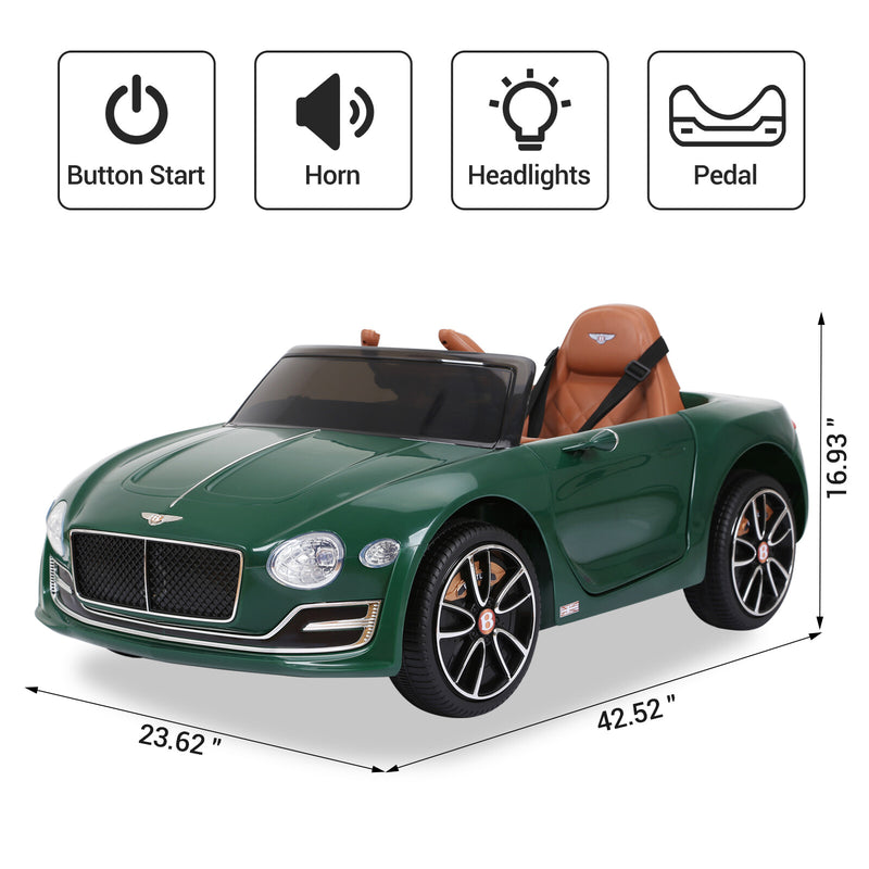 12V Licensed Bentley-Style Electric Ride-On Car for Kids with Remote Control Magic Cars 29