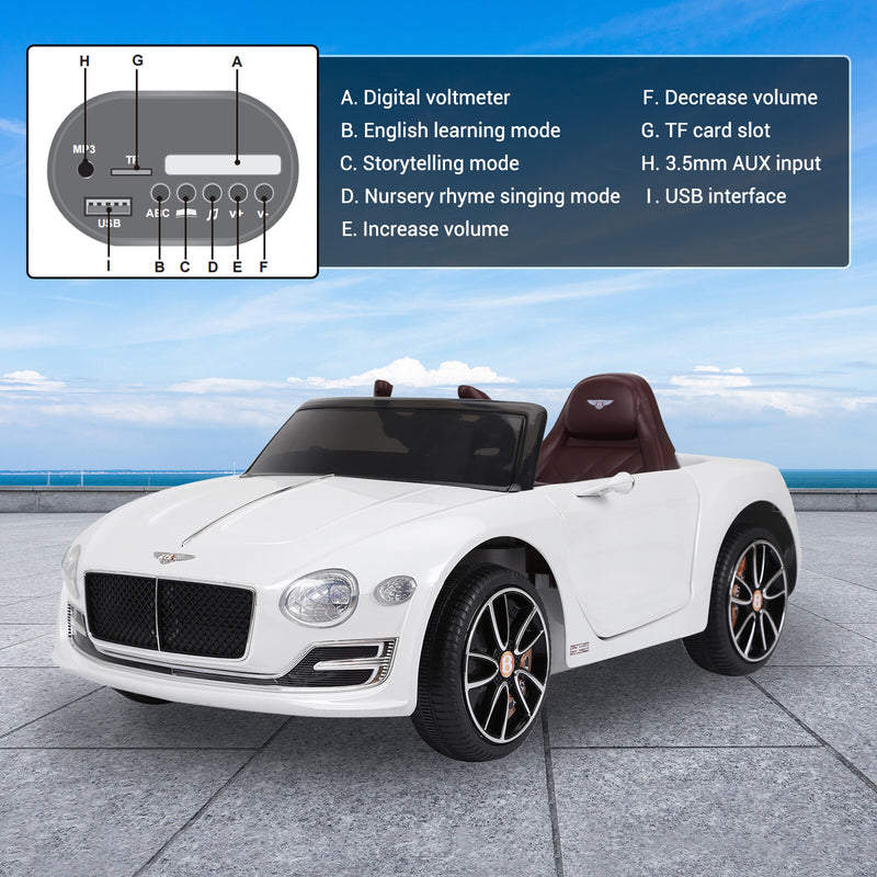 12V Licensed Bentley-Style Electric Ride-On Car for Kids with Remote Control Magic Cars 3