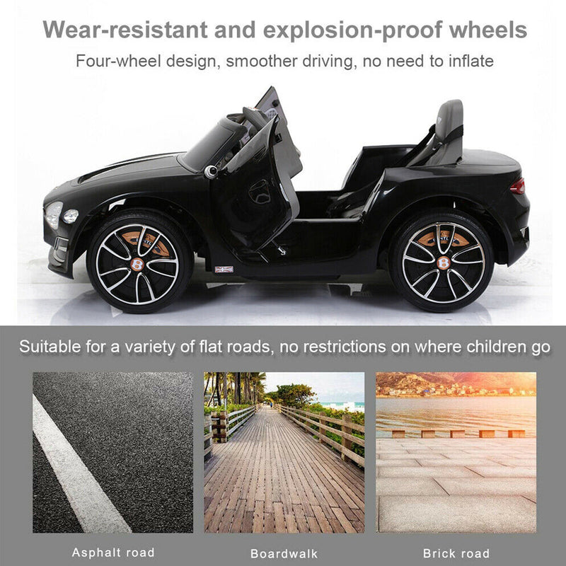 Licensed Bentley Style 12V Electric Ride-On Car for Kids with 2.4G Remote Control Magic Cars 4