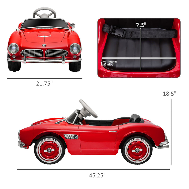 12V Licensed BMW Electric Ride-On Car for Kids with Easy Transport in Red Magic Cars 2
