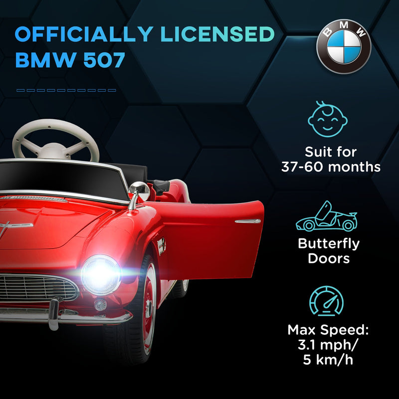 12V Licensed BMW Electric Ride-On Car for Kids with Easy Transport in Red Magic Cars 4