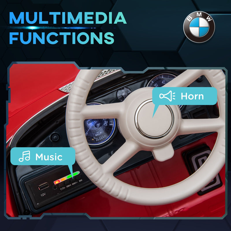 12V Licensed BMW Electric Ride-On Car for Kids with Easy Transport in Red Magic Cars 7