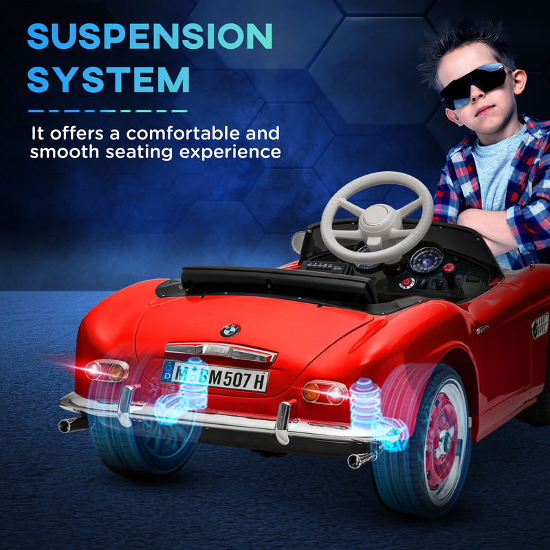 12V Licensed BMW Electric Ride-On Car for Kids with Easy Transport in Red Magic Cars 9