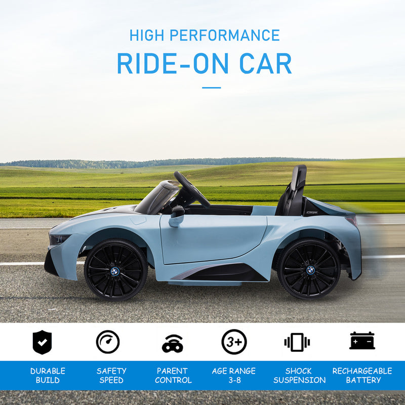 Licensed BMW I8 Electric 6V Battery-Powered Kids Ride-On Coupe Car Blue Magic Cars 4