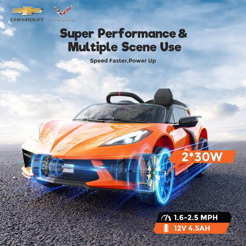 12V Electric Chevrolet Corvette C8 Ride-On Car with Remote Control Magic Cars 4