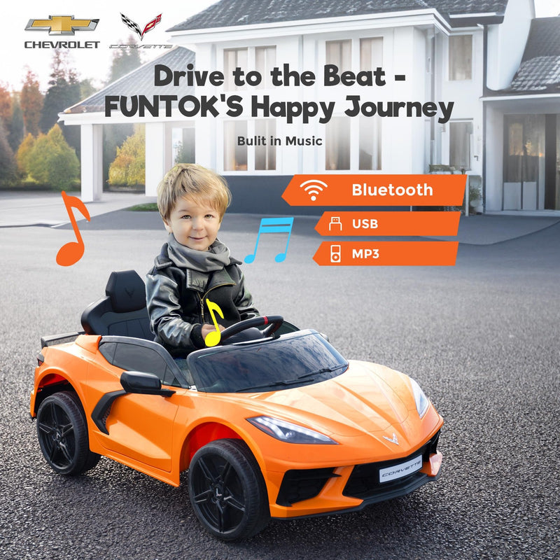 12V Electric Chevrolet Corvette C8 Ride-On Car with Remote Control Magic Cars 5