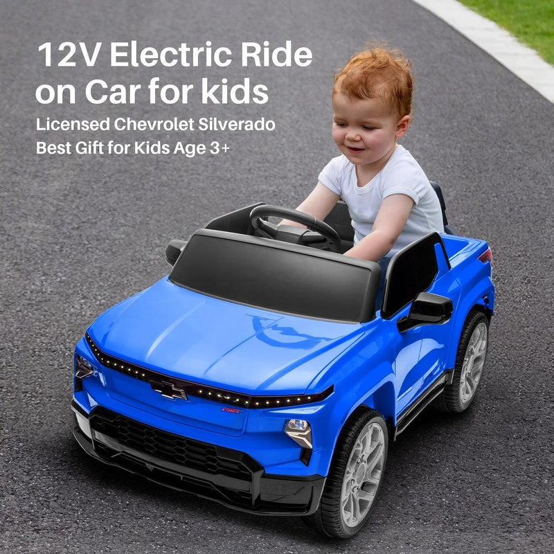 12V Licensed Chevrolet Silverado Electric Ride-On Truck with Remote for Kids Magic Cars 1