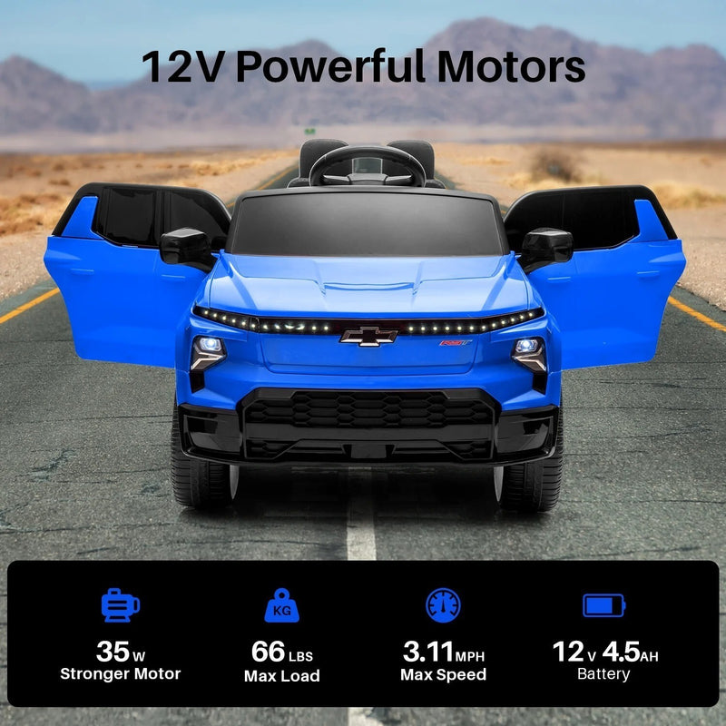 12V Licensed Chevrolet Silverado Electric Ride-On Truck with Remote for Kids Magic Cars 4