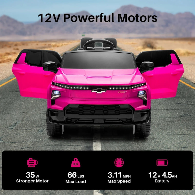 Chevrolet Silverado 12V Ride-On Truck with Remote Control and 4 Wheels for Kids Magic Cars 3
