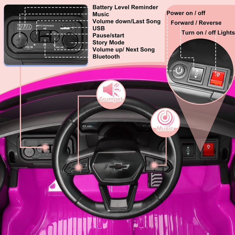 Chevrolet Silverado 24V Electric Kids Ride-On Truck with Remote Control Toy Magic Cars 7