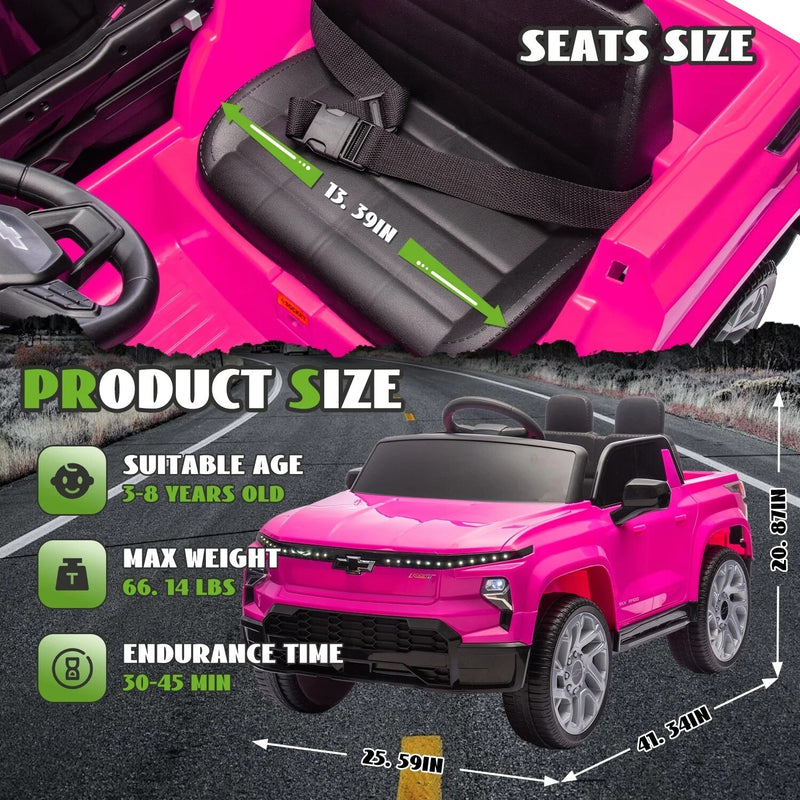 Chevrolet Silverado 24V Ride-On Truck with Remote Control and 4 Wheels for Kids Magic Cars 7