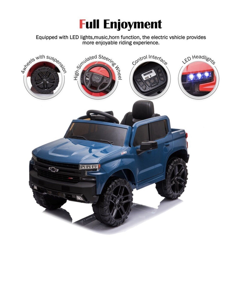 Licensed Chevrolet Silverado 12V Electric Ride-On Truck for Kids with 4 Wheels Magic Cars 3