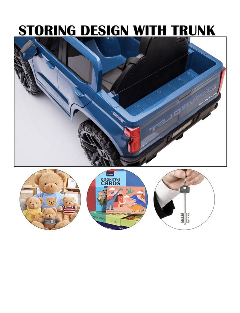 Licensed Chevrolet Silverado 12V Electric Ride-On Truck for Kids with 4 Wheels Magic Cars 5