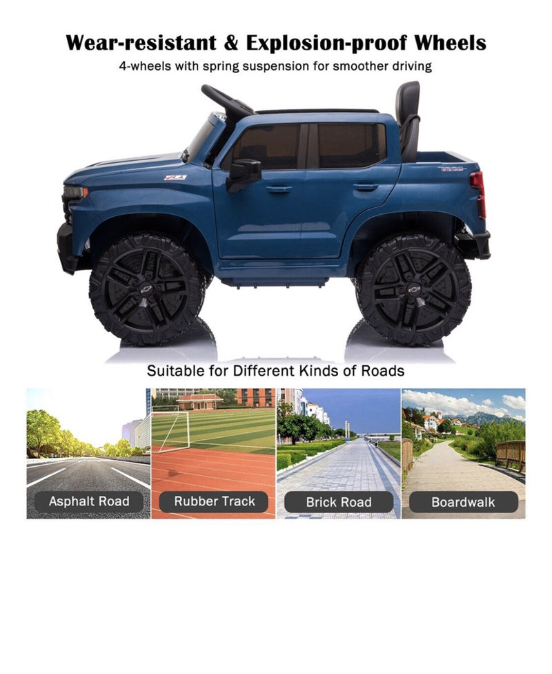 Licensed Chevrolet Silverado 12V Electric Ride-On Truck for Kids with 4 Wheels Magic Cars 6