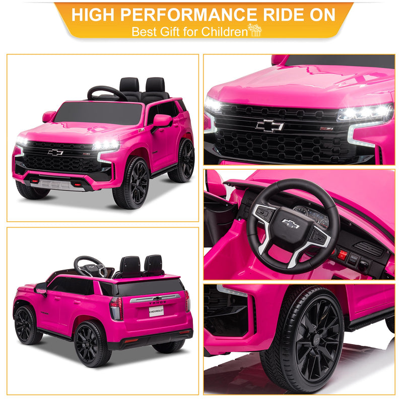 Chevrolet Tahoe Licensed Ride-On Car Toy with Remote Control, 3 Speeds, LED Lights, and Music Magic Cars 2