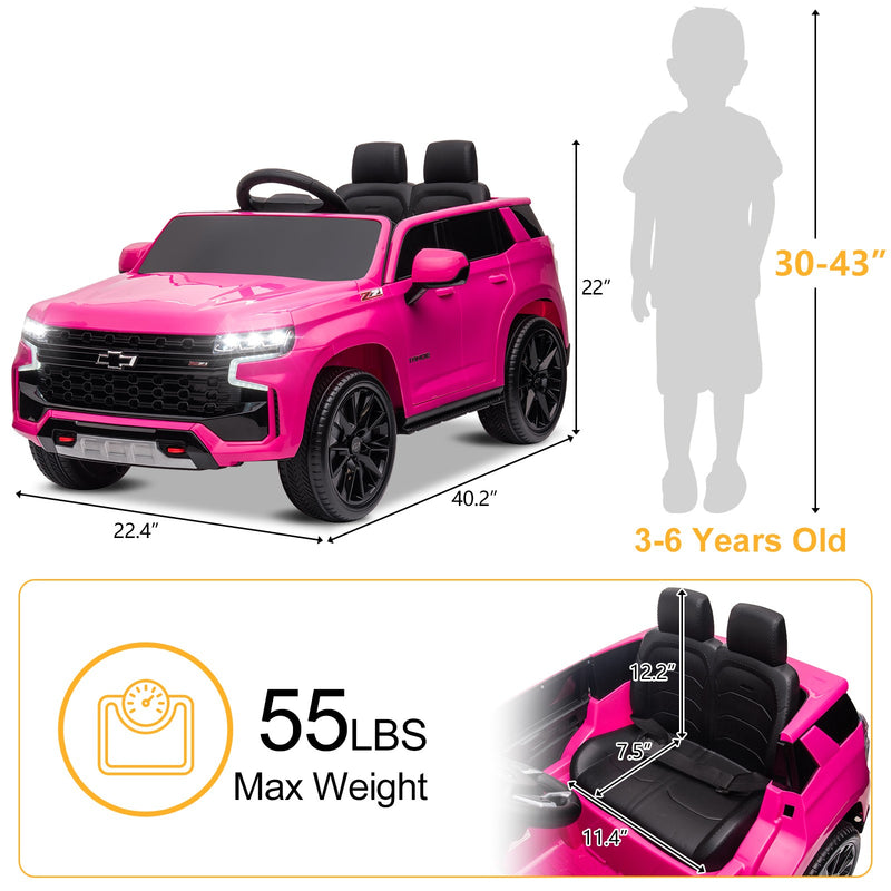 Chevrolet Tahoe Licensed Ride-On Car Toy with Remote Control, 3 Speeds, LED Lights, and Music Magic Cars 6