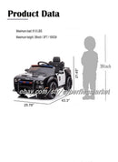 12V Licensed Dodge Challenger SRT Hellcat Police Ride-On Car for Kids with Remote Control Magic Cars 13