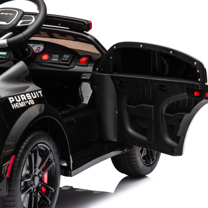 12V Licensed Dodge Charger Kids Ride-On Police Car with Parental Remote Control and Safety Features Magic Cars 12