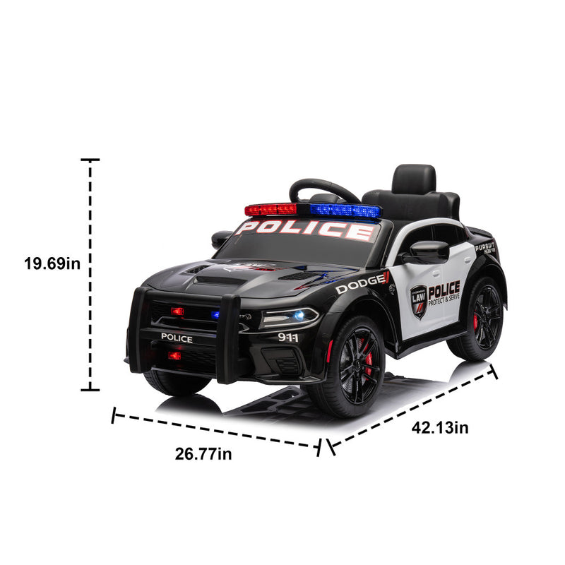 12V Licensed Dodge Charger Kids Ride-On Police Car with Parental Remote Control and Safety Features Magic Cars 1