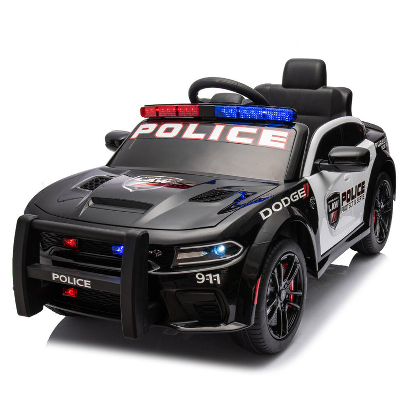 12V Licensed Dodge Charger Kids Ride-On Police Car with Parental Remote Control and Safety Features Magic Cars 2