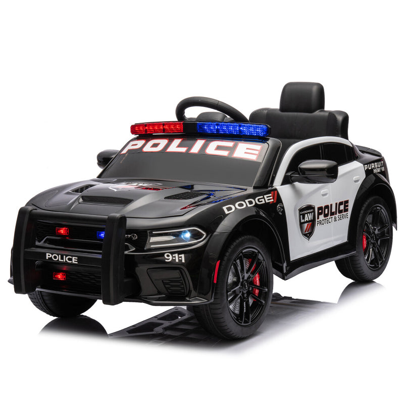 12V Licensed Dodge Charger Kids Ride-On Police Car with Parental Remote Control and Safety Features Magic Cars 3