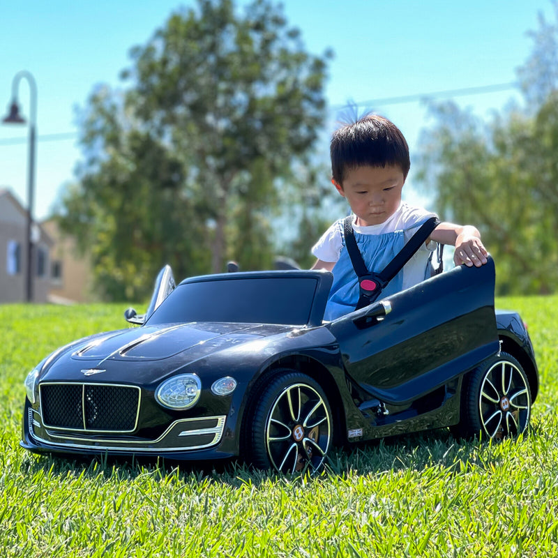 Licensed 12V Electric Bentley Style Ride-On Toy Car with Remote Control and LED Lights for Kids Magic Cars 2