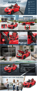 Ferrari 488 Pista Spider Ride-On Car with Speaker, Leather Seat, and Brake Magic Cars 9