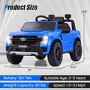 OLA KIDS 12V Electric Ford Ranger Ride-On Truck for Children - Blue Magic Cars 4