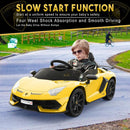 12V Licensed Lamborghini Ride-On Car with Remote Control and Hydraulic Doors Yellow Magic Cars 3