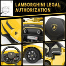 12V Licensed Lamborghini Ride-On Car with Remote Control and Hydraulic Doors Yellow Magic Cars 5