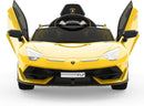 12V Licensed Lamborghini Ride-On Car with Remote Control and Hydraulic Doors Yellow Magic Cars 7