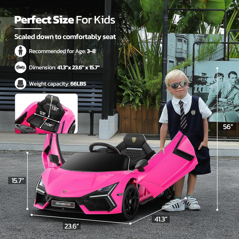 Licensed Lamborghini Electric Ride-On Car for Kids with Scissor Doors and Remote Control Magic Cars 1