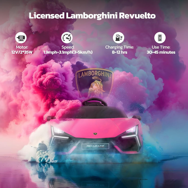 Licensed Lamborghini Electric Ride-On Car for Kids with Scissor Doors and Remote Control Magic Cars 2