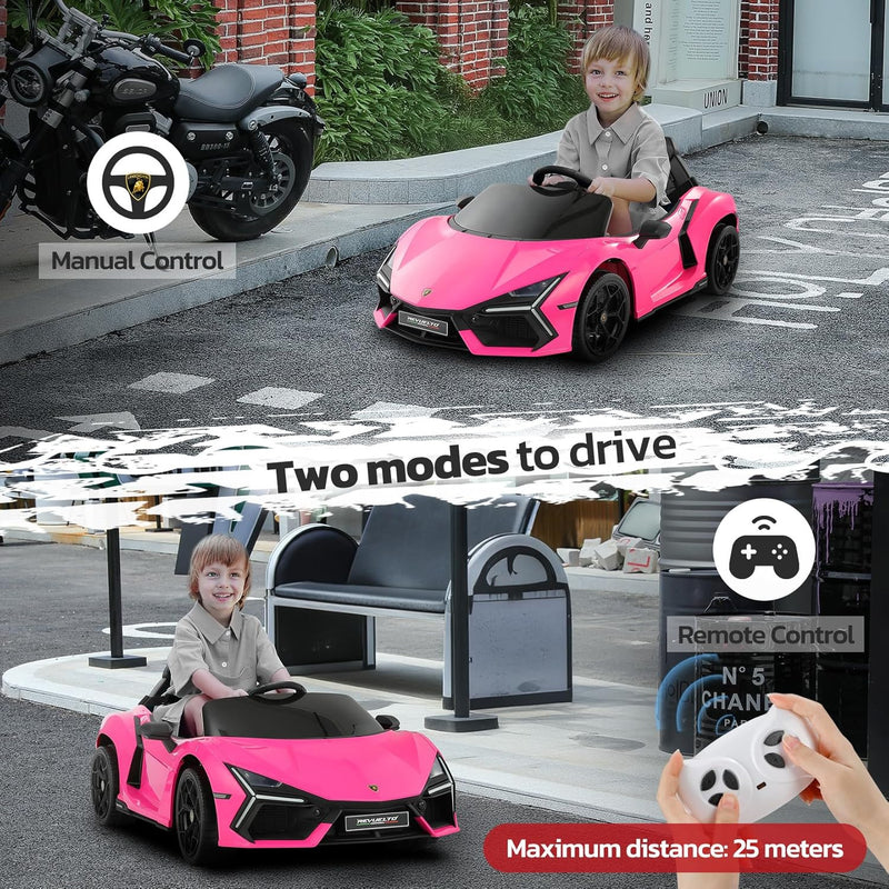 Licensed Lamborghini Electric Ride-On Car for Kids with Scissor Doors and Remote Control Magic Cars 3