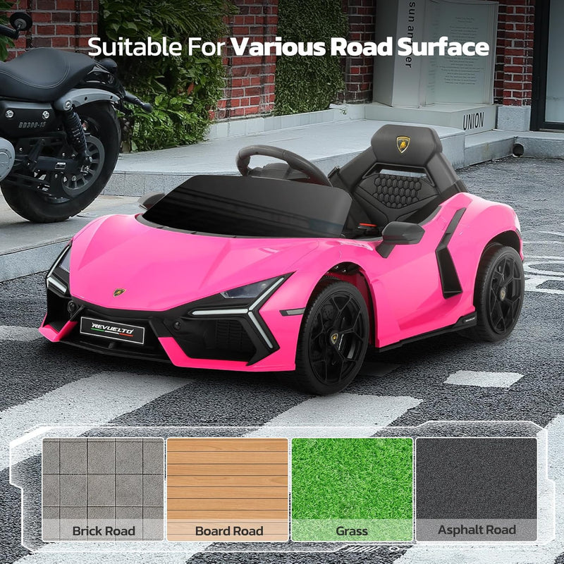 Licensed Lamborghini Electric Ride-On Car for Kids with Scissor Doors and Remote Control Magic Cars 6