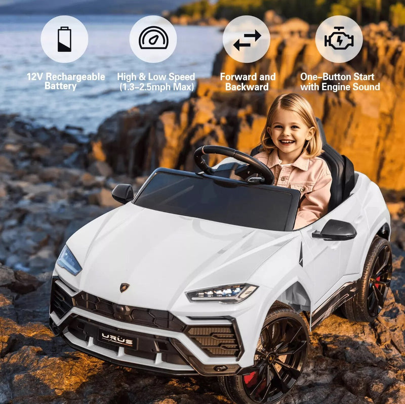 12V Battery-Powered Electric Ride-On Car Toy in White Magic Cars 1