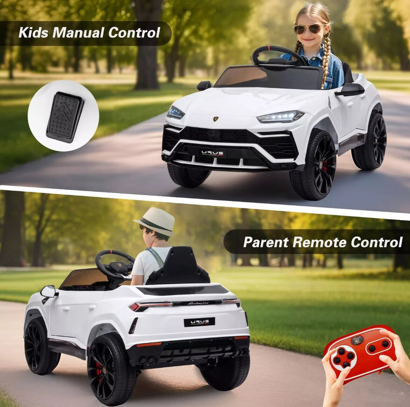 12V Battery-Powered Electric Ride-On Car Toy in White Magic Cars 3