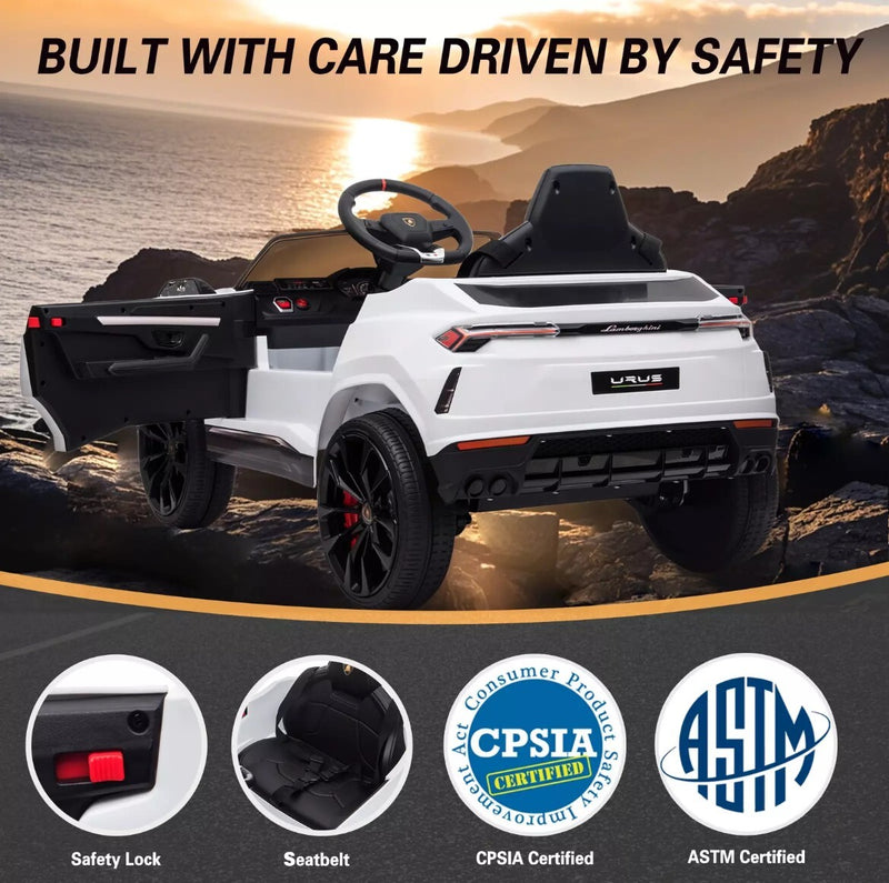 12V Battery-Powered Electric Ride-On Car Toy in White Magic Cars 4