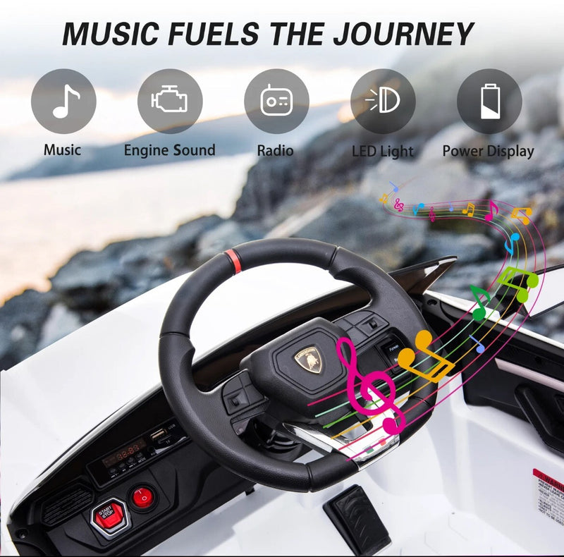 12V Battery-Powered Electric Ride-On Car Toy in White Magic Cars 5