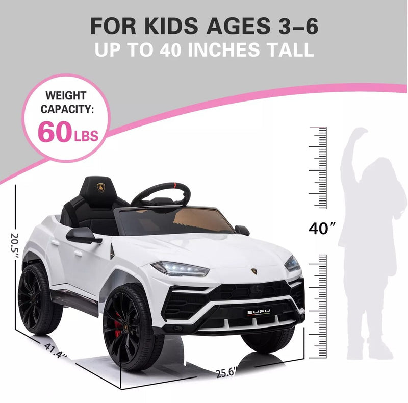 12V Battery-Powered Electric Ride-On Car Toy in White Magic Cars 7