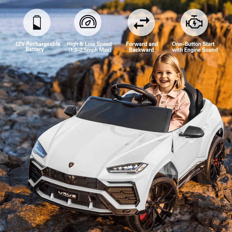 Licensed Lamborghini Urus 12V Battery-Powered Electric Ride-On Truck Toy Magic Cars 1