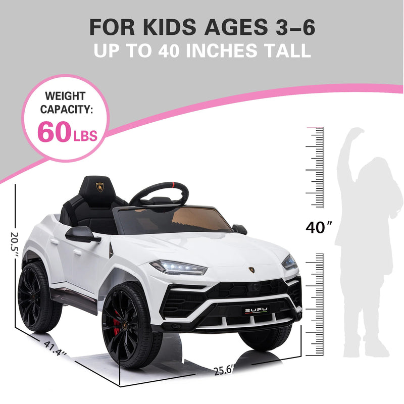 Licensed Lamborghini Urus 12V Battery-Powered Electric Ride-On Truck Toy Magic Cars 7