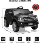 Licensed Land Rover Ride-On Car with Parent Remote Control and Shock Absorbers for Kids Black Magic Cars 1
