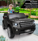 Licensed Land Rover Ride-On Car with Parent Remote Control and Shock Absorbers for Kids Black Magic Cars 4