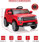 Licensed Land Rover Red Ride-On Car with Parent Remote Control and Shock Absorbers for Kids Magic Cars 1