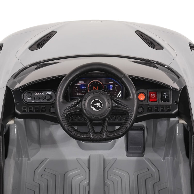 Licensed Kids 12V McLaren 765LT Ride-On Sports Car with Rubber Tires, Lights, Music, and Remote Control Magic Cars 6