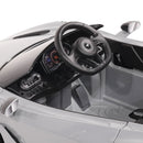 Licensed Kids 12V McLaren 765LT Ride-On Sports Car with Rubber Tires, Lights, Music, and Remote Control Magic Cars 8