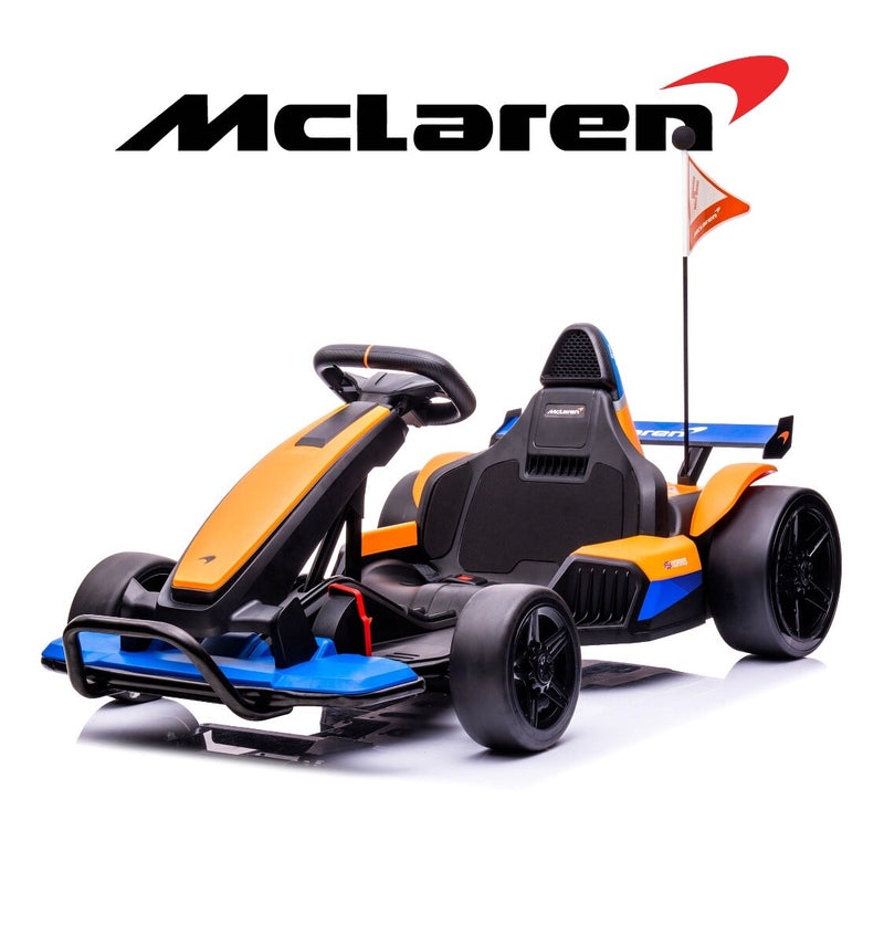 Licensed McLaren 24V Battery-Powered Kids Ride-On Go-Kart with Bluetooth and 2-Speed Modes Magic Cars 1
